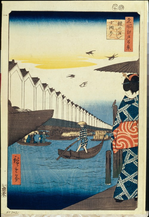 Yoroi no watashi Koami-cho (One Hundred Famous Views of Edo) a Ando oder Utagawa Hiroshige