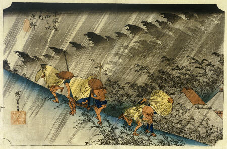 Driving Rain, Shono a Ando oder Utagawa Hiroshige