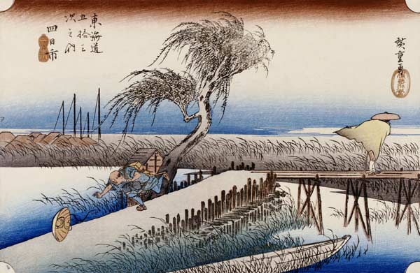 Mie River Near Yokkaichi a Ando oder Utagawa Hiroshige