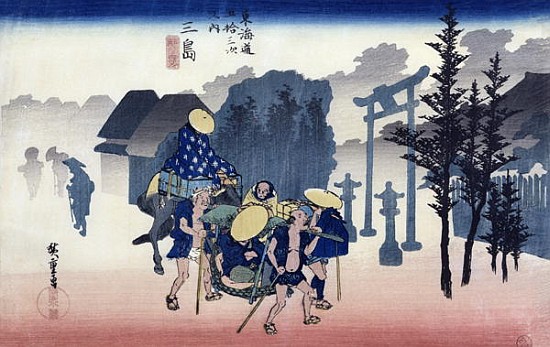 Morning Mist at Mishima, from the series ''53 Stations of the Tokaido'', 1834-35 a Ando oder Utagawa Hiroshige