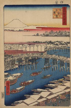 Clearing Weather after Snow at Nihon Bridge (One Hundred Famous Views of Edo)