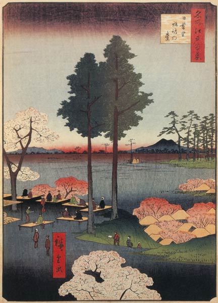 Suwa Bluff in Nippori (One Hundred Famous Views of Edo) a Ando oder Utagawa Hiroshige