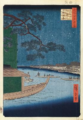 The "Pine of Success" and Oumayagashi on the Asakusa River (One Hundred Famous Views of Edo)