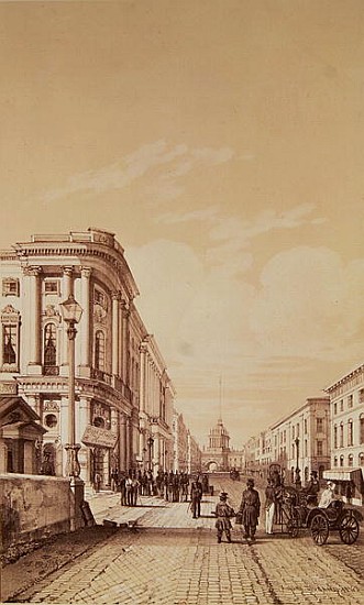 Nevsky Prospekt, St. Petersburg, illustration from ''Voyage pittoresque en Russie'' a Andre Durand