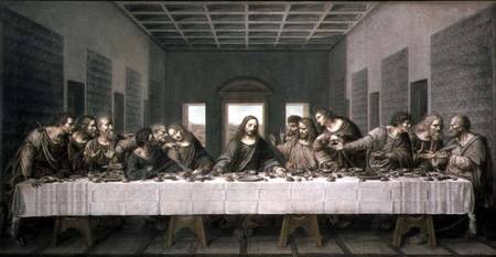 Copy of Leonardo's Last Supper, 1794 (chalks, tempera and wash on a Andre Dutertre