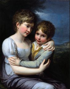 The children of the painter, Carlotta and Raffaello. a Andrea Appiani