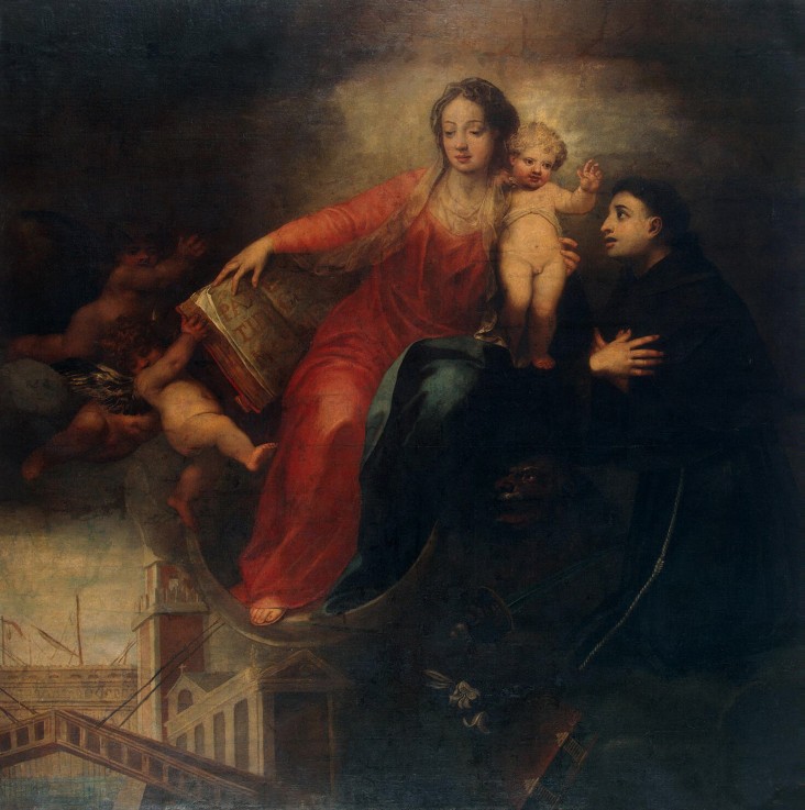 Madonna and Child with Saint Anthony of Padua a Andrea Celesti