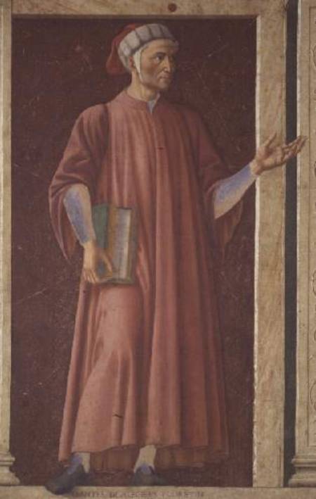 Dante Alighieri (1265-1321) from the Villa Carducci series of famous men and women a Andrea del Castagno