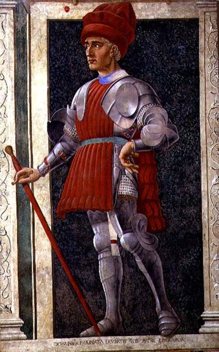 Farinata degli Uberti (d.1264) dalla serie di uomini e donne famosi di Villa Carducci a Andrea del Castagno
