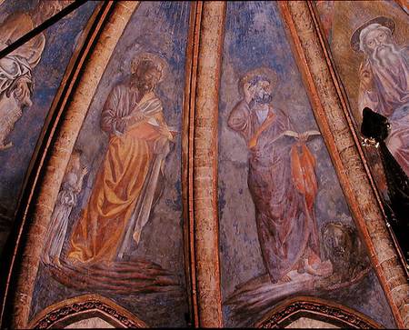 St Matthew and St Mark, from Vault of the Apse in the Chapel of St Tarasius a Andrea del Castagno
