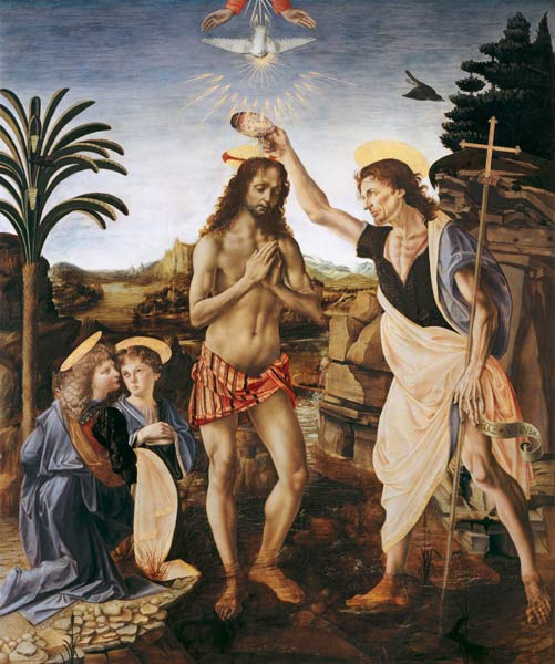 Baptize Christi a Andrea del Verrocchio