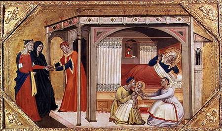 The Birth of the Virgin a Andrea di Cione Orcagna