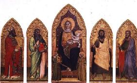 Madonna and Child with Saints (tempera on panel)