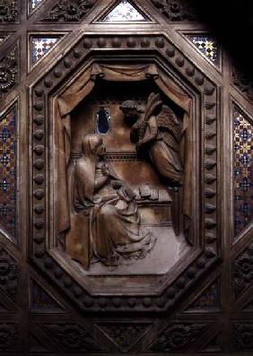 Tabernacle, detail of the Annunciation of the Virgin