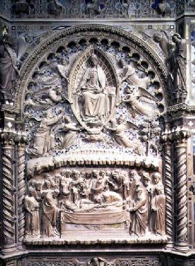 Tabernacle, detail showing the Death and Assumption of the Virgin