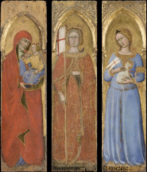 Saint Anna and the Infant Mary; Saint Ursula; Saint Agnes a Andrea di Vanni d'Andrea Salvani