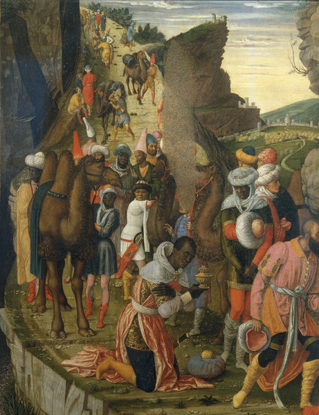 Adoration of the Magi, detail a Andrea Mantegna