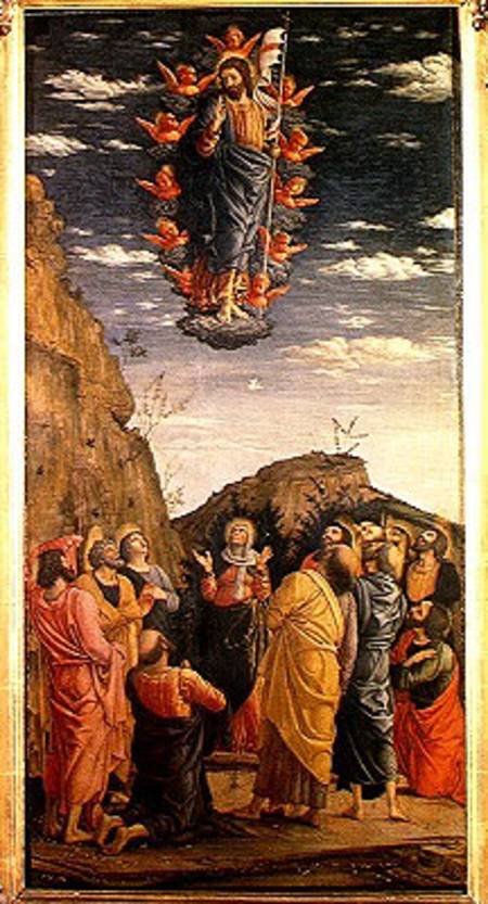 The Ascension, left hand panel from the Altarpiece a Andrea Mantegna