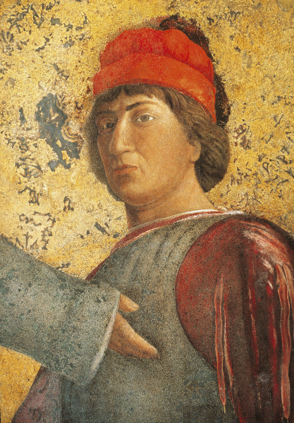Camera d.Sposi, Courtier a Andrea Mantegna