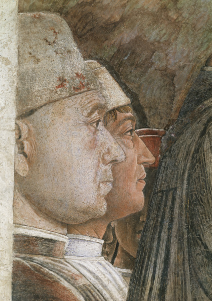 Camera d.Sposi, Detail:Heads a Andrea Mantegna