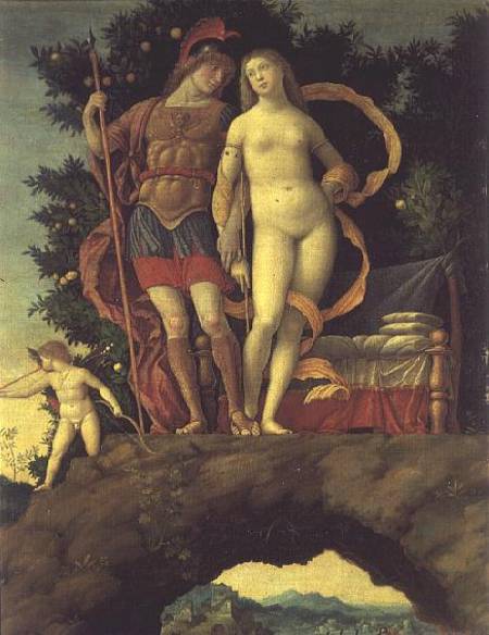 The Parnassus, detail of Venus and Mars a Andrea Mantegna