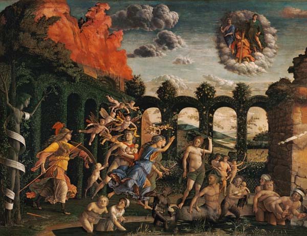 Victory of the virtue about the vices a Andrea Mantegna