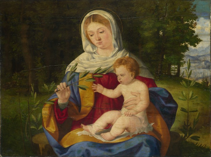 The Virgin and Child with a Shoot of Olive a Andrea Previtali
