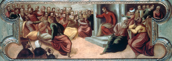 A.Schiavone / Christ Teaching in Temple a Andrea Schiavone