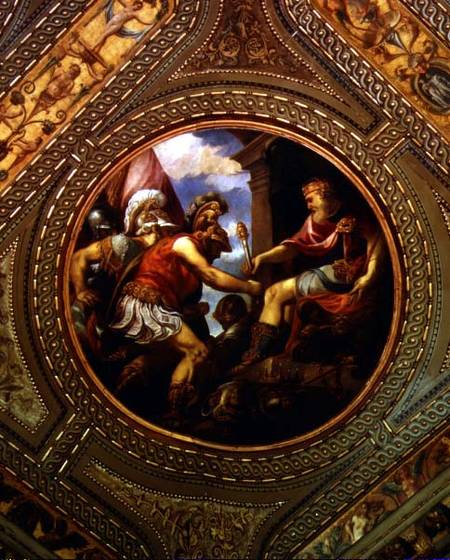 Allegory of the Empire, from the ceiling of the library a Andrea Schiavone