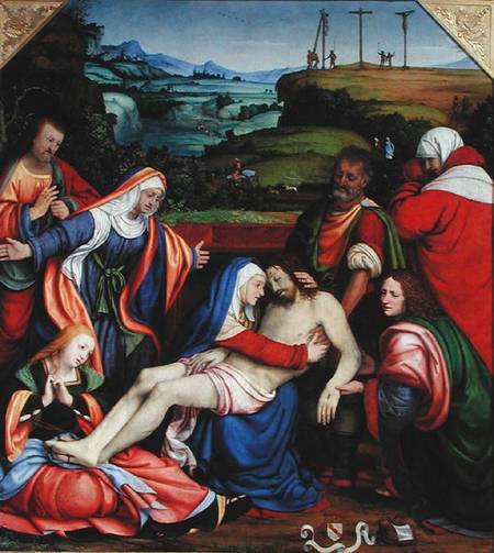 The Lamentation of Christ a Andrea Solario
