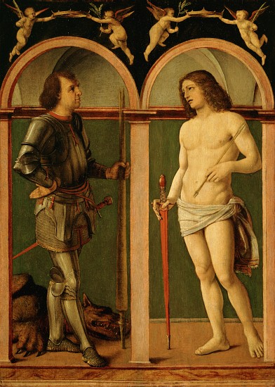 Saint George and Saint Sebastian a Andrea Solario