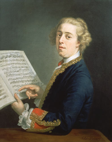 Portrait of Francesco Geminiani (1687-1762), Italian violinist a Andrea Soldi