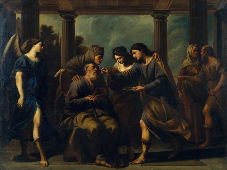 Tobias Healing His Father's Blindness a Andrea Vaccaro
