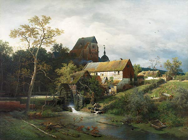 Die Erftmühle a Andreas Achenbach