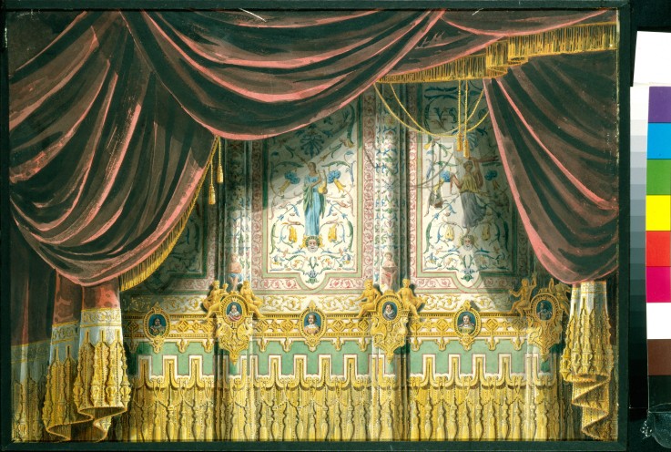 Sketch for the curtain for the Michael Theatre in Saint Petersburg a Andreas Leonhard Roller
