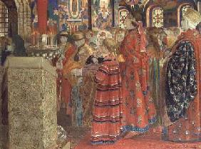 Seventeenth Century Russian Women at Church