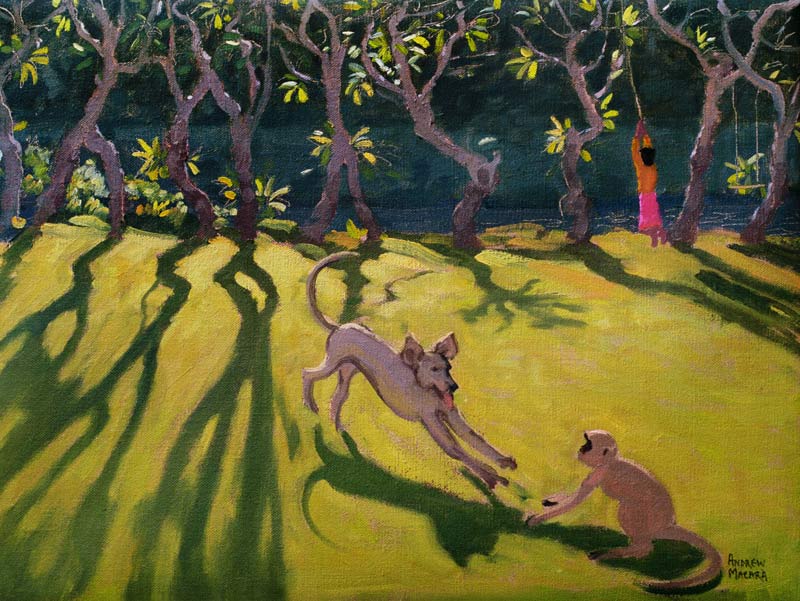 Dog and Monkey, 1998 (oil on canvas)  a Andrew  Macara