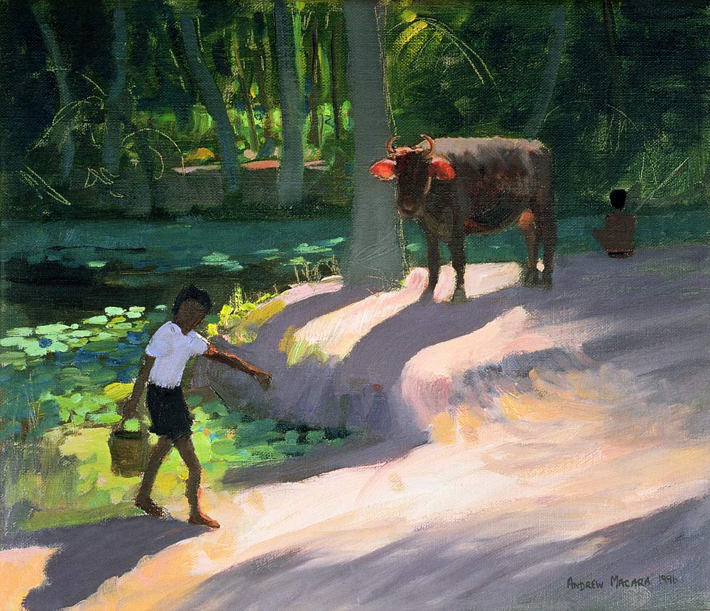 Kerala Backwaters, India, 1996 (oil on canvas)  a Andrew  Macara