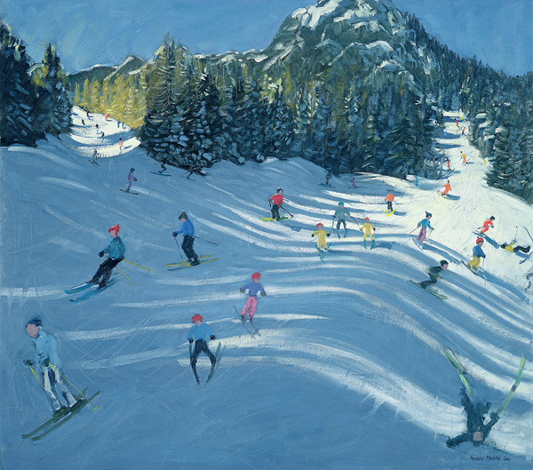 Two Ski-Slopes, 2004 (oil on canvas)  a Andrew  Macara