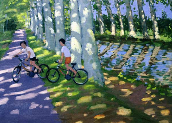 Canal du Midi, France (oil on canvas)  a Andrew  Macara