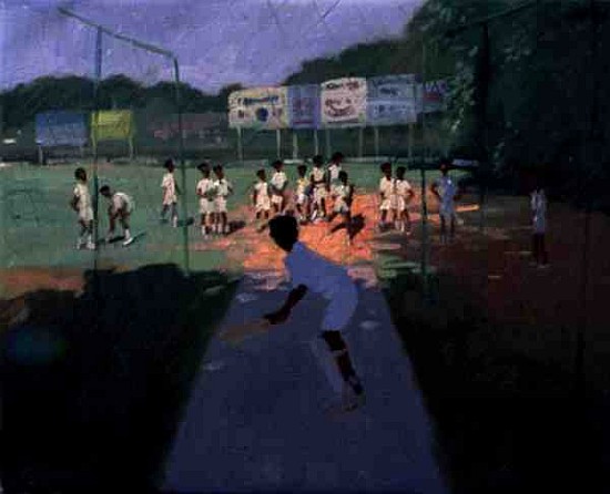 Cricket, Sri Lanka (oil on canvas)  a Andrew  Macara