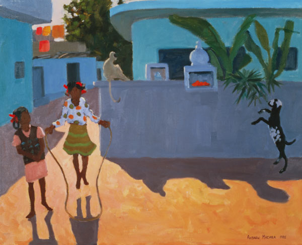 Girl Skipping, 1995 (oil on canvas)  a Andrew  Macara