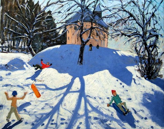 Les Gets (oil on canvas)  a Andrew  Macara