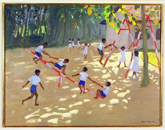 Playground, Sri Lanka, 1998 (oil on canvas)  a Andrew  Macara