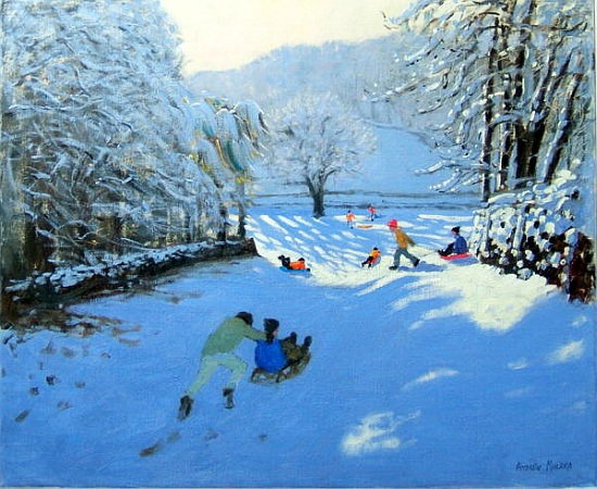 Pushing the Sledge, Youlgreave a Andrew  Macara