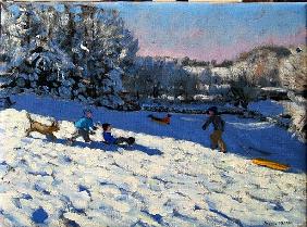 Sledging near Youlgreave, Derbyshire