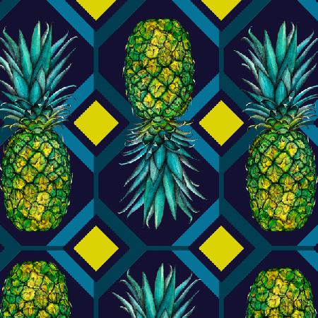 Pineapple geometric tile