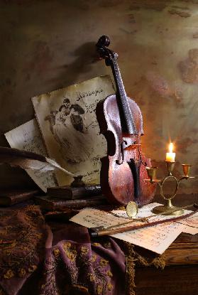 Still life with violin