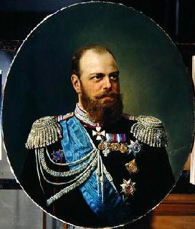 Emperor Alexander III (1845-94) (oil on canvas)