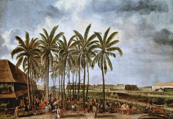The Castle of Batavia, as Seen from Kali Besar West a Andries Beeckman